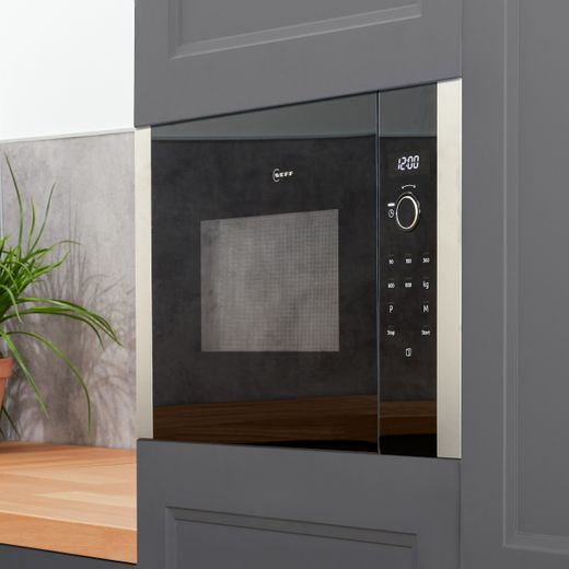 NEFF N50 HLAWD23N0B Built In Microwave - Black - Microwave in kitchen